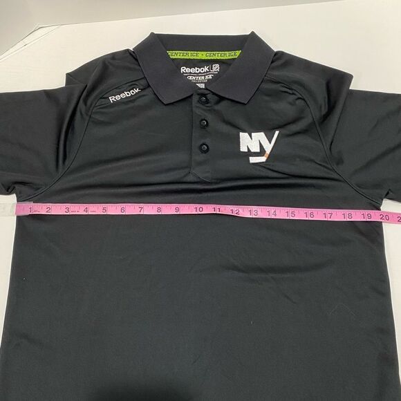 Reebok NHL Center Ice Collection New York Islanders Polo Shirt Black Size Small - Picture 8 of 9